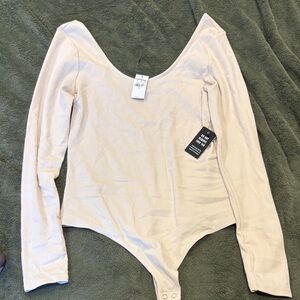 Express Ribbed Cream Top